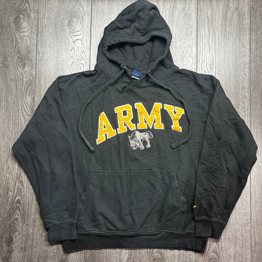 Vintage Army West Point Black Knights Hoodie Black Mens XL